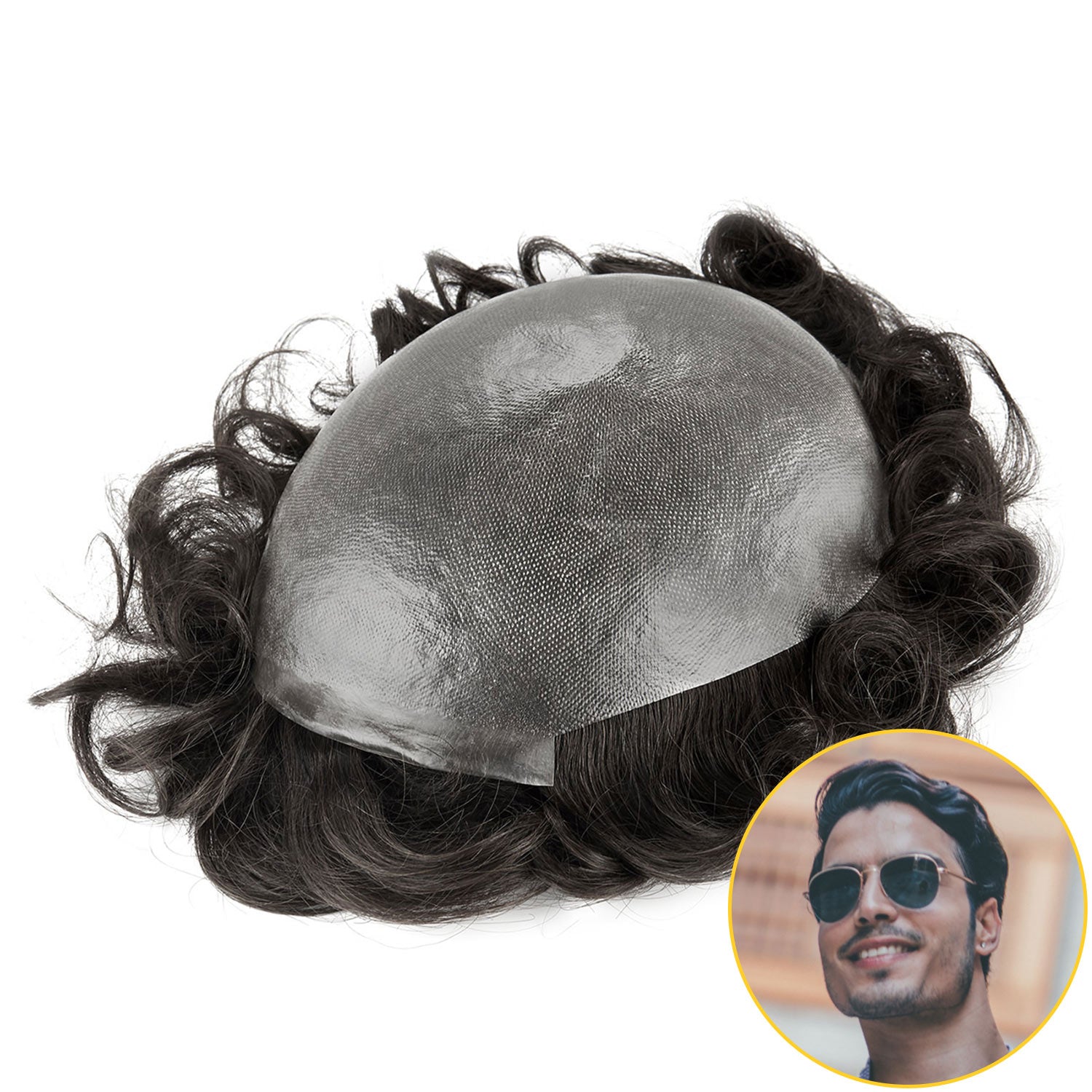 0.03mm Super Thin Skin All Over Hairpiece For Men (V-Loop) ukhairbro