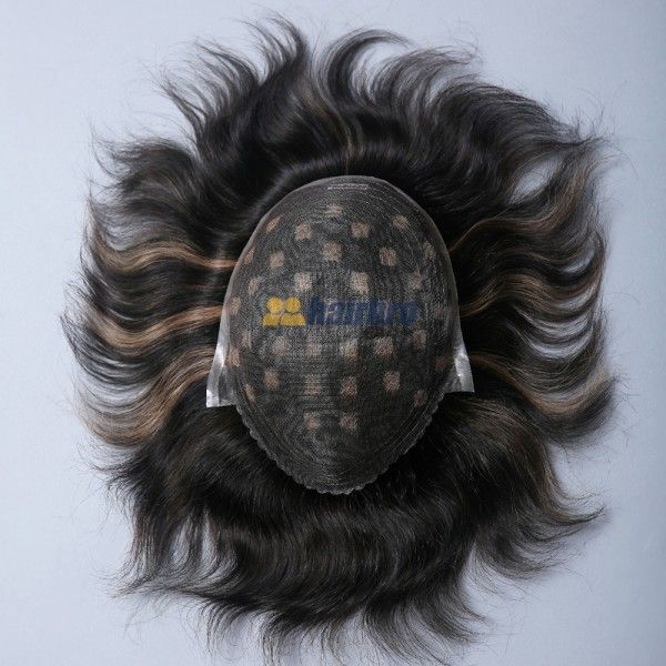 Human Hair Fine Mono Base Hair Replacement System ukhairbro