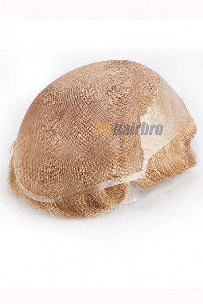 French Lace Front with Large Poly Back Hairpieces System for Men ukhairbro