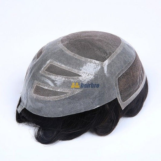 French Lace Center and Front with Poly Perimeter Stock Hair System (Copy) ukhairbro