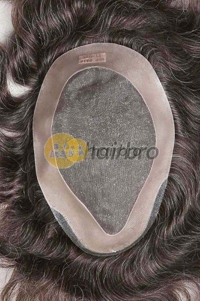 Super Fine Mono Center Hairpieces With PU Coating Perimeter ukhairbro