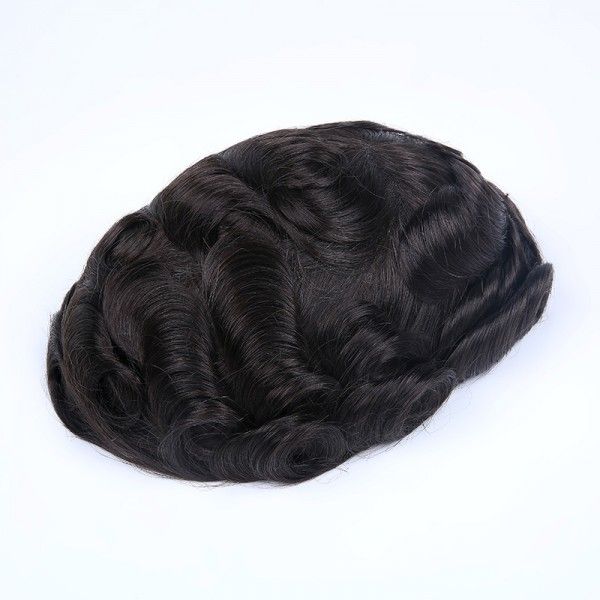 Load image into Gallery viewer, French Lace with Wide Poly Side and Back Stock Hair System For Men ukhairbro
