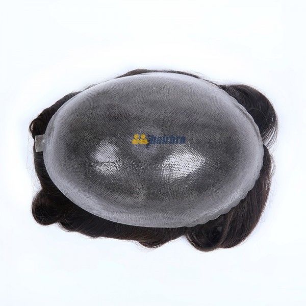 0.12mm All Poly Skin In Medium Thickness Hairpieces for Men ukhairbro