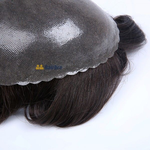 0.12mm All Poly Skin In Medium Thickness Hairpieces for Men ukhairbro