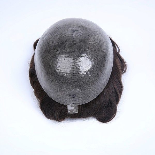 0.12mm All Poly Skin In Medium Thickness Hairpieces for Men ukhairbro