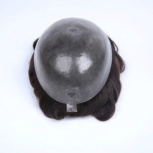 0.12mm All Poly Skin In Medium Thickness Hairpieces for Men ukhairbro