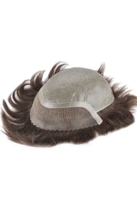 French Lace Front with Poly Back Hair Replacement System For Men ukhairbro