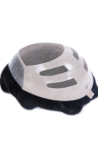 Mono Centher Poly Front With 3 Layer NPU Hairpieces For Men ukhairbro