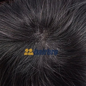 Fine Mono Top And Crown with Wide Poly Around Hair Replacement ukhairbro