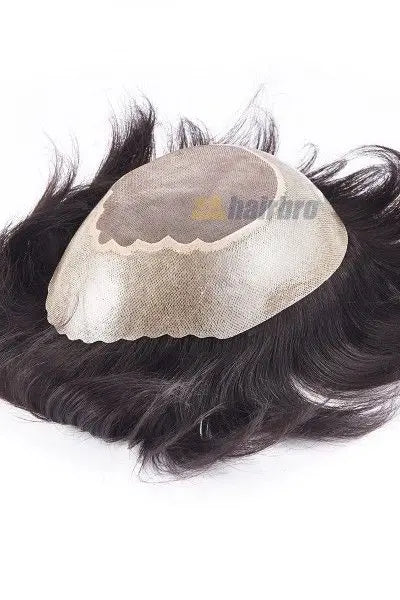 Fine Mono Top And Crown with Wide Poly Around Hair Replacement ukhairbro