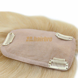 Clip-On Silk Top Hairpiece for Women with Mono ukhairbro