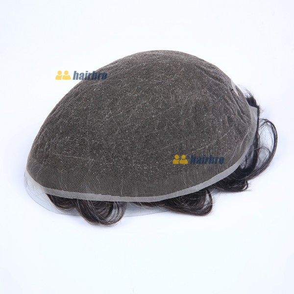 Load image into Gallery viewer, Stock French Lace Human Hair Breathable Hairpieces For Man ukhairbro