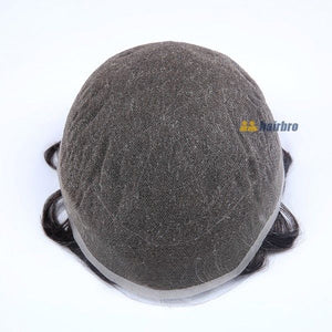 Stock French Lace Human Hair Breathable Hairpieces For Man ukhairbro