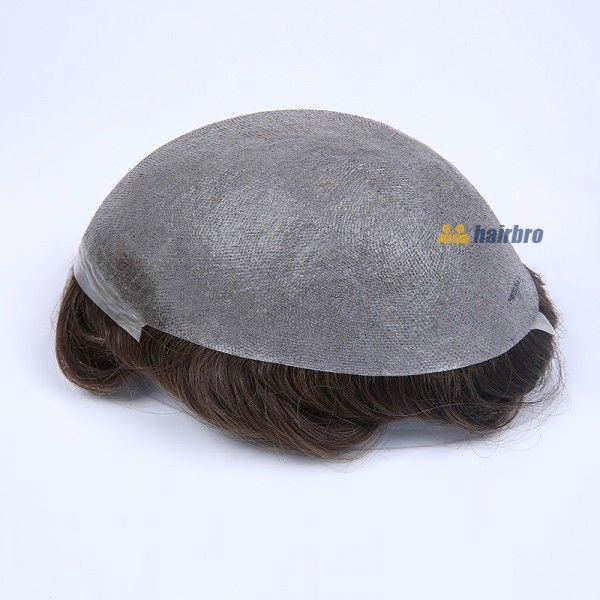 0.08 mm Super Thin Hair replacement Transparent Skin Hairpieces V loop ukhairbro