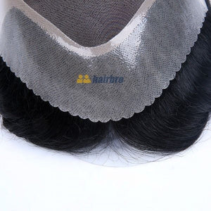 Mono Centher Poly Front With 3 Layer NPU Hairpieces For Men ukhairbro