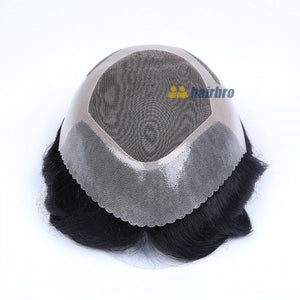 Mono Centher Poly Front With 3 Layer NPU Hairpieces For Men ukhairbro