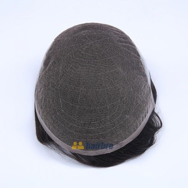 Load image into Gallery viewer, French Lace with Wide Poly Side and Back Stock Hair System For Men ukhairbro
