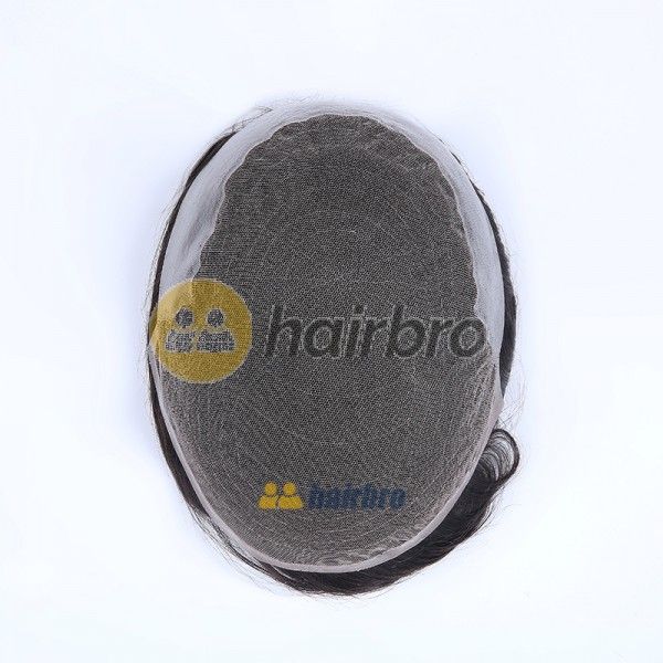 Load image into Gallery viewer, French Lace with Wide Poly Side and Back Stock Hair System For Men ukhairbro