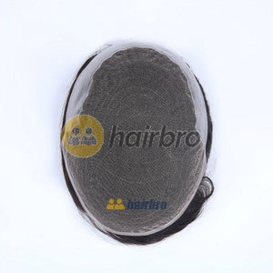 French Lace with Wide Poly Side and Back Stock Hair System For Men ukhairbro