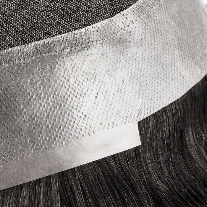 French Lace Center with Poly around Stock Hair Replacement System For Men (Copy) ukhairbro