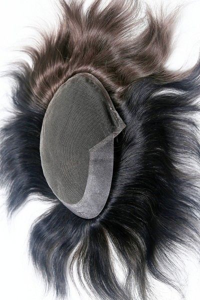 Lace Base With 1 Inch Wide PU Side and Back Hair Replacement System ukhairbro