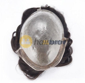 French Lace Front with Poly Back Hair Replacement System For Men ukhairbro